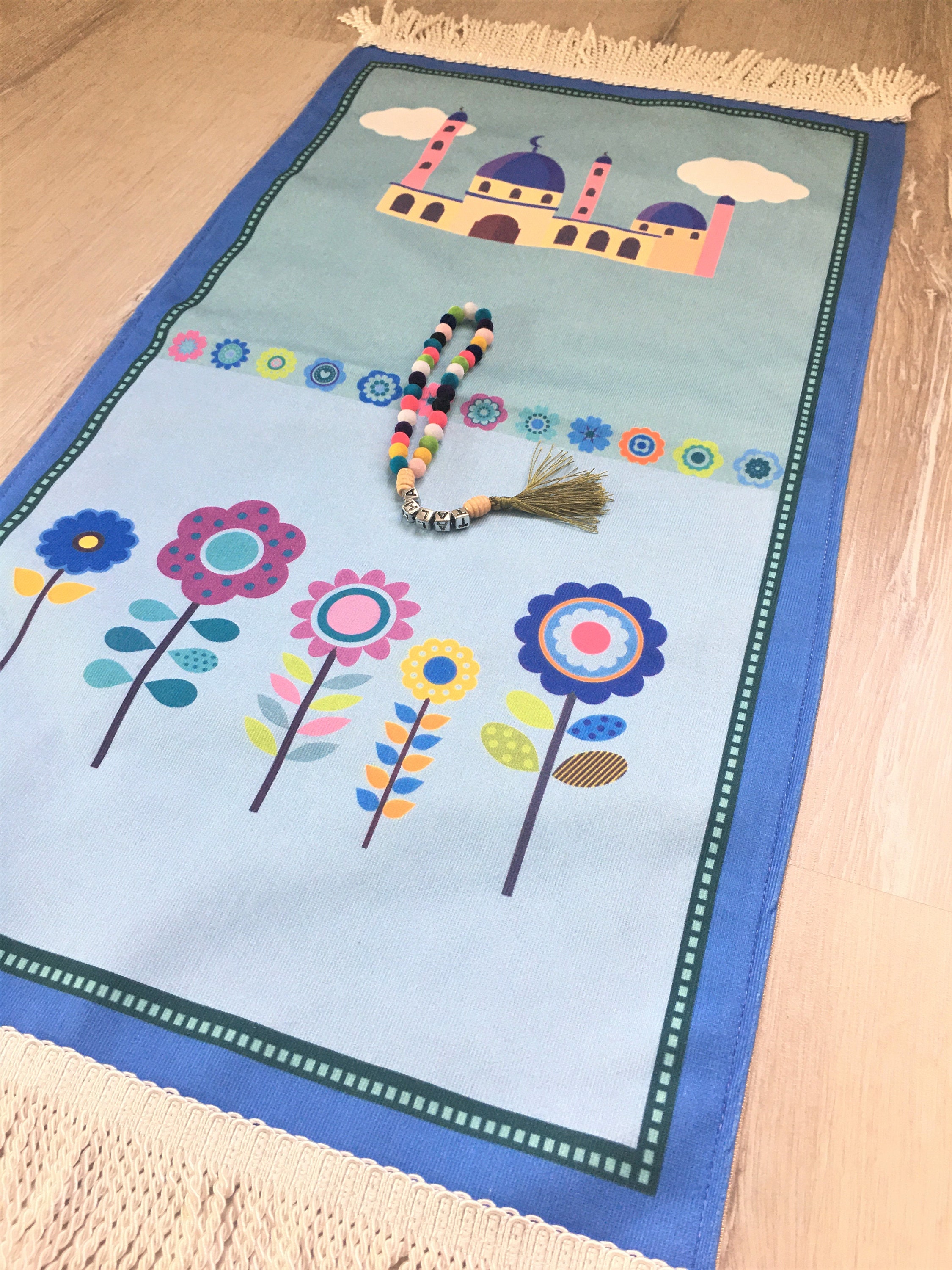 Personalized Kids Prayer Mat Muslim Children Prayer Rug Etsy