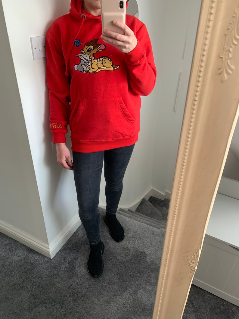 Bambi and Thumper embroidered hoodies Disney Bambi sweatshirts special gifts Mother\u2019s Day gift Embroidery Gifts Embroidered Casual