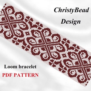 Geometric Floral Beaded Bracelet Pattern - DIY Beadwork Tutorial, Seed Bead Jewelry Design, Beading Pattern for Handmade Gift