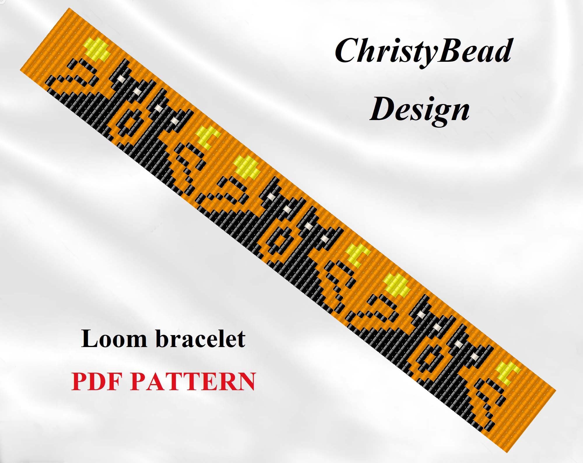 Halloween Pattern Bead Loom Pattern Loom Bracelet Pattern Bead Loom