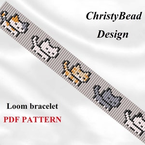 Cat Loom Bracelet Pattern – DIY Miyuki Bead Jewelry (PDF Pattern)