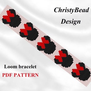 Loom bracelet pattern, bead loom pattern, mouse pattern, baby pattern, bracelet for kids, beading pattern, pdf file, pdf pattern
