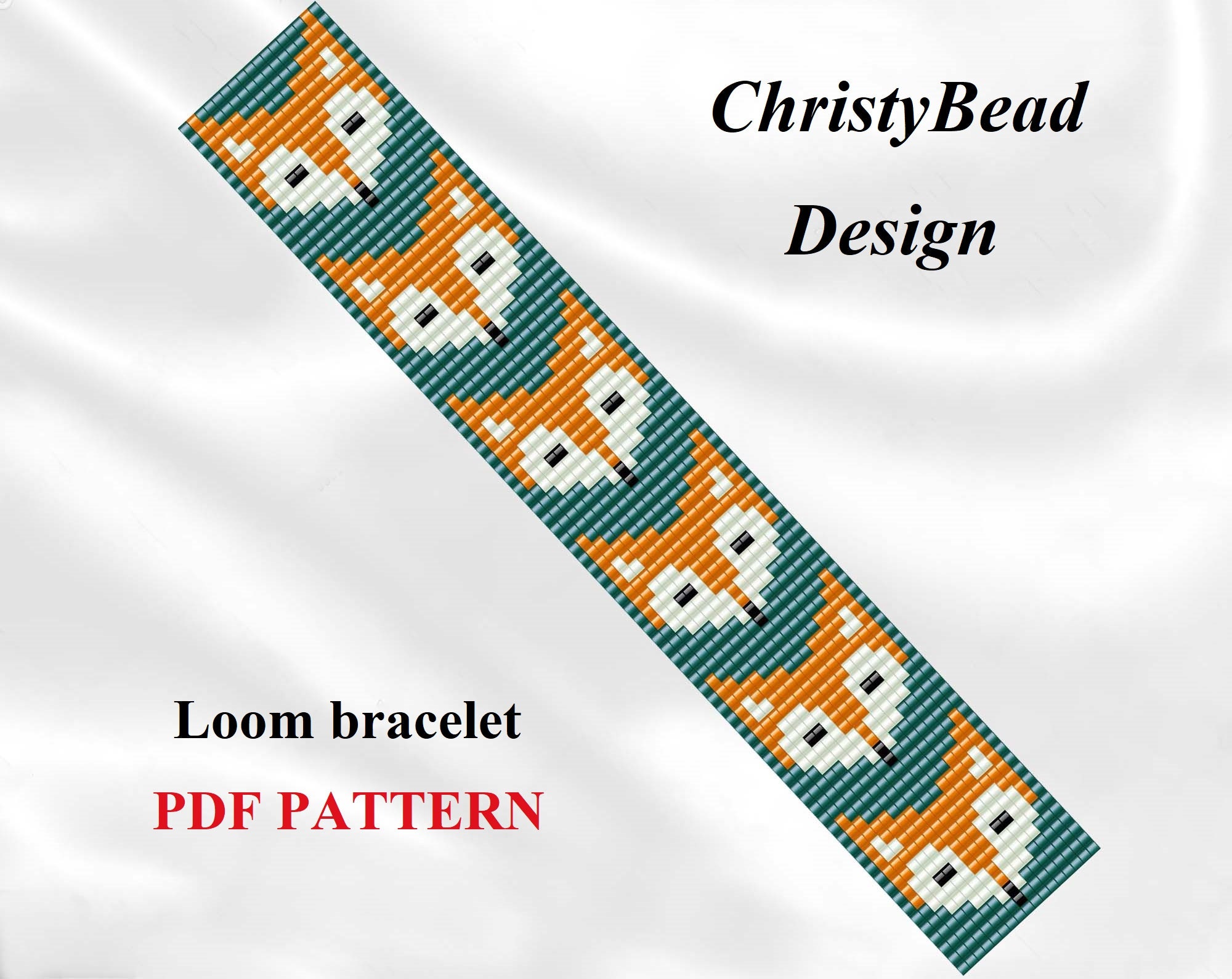 Loom Bracelet Pattern Bead Loom Pattern Loom Pattern Fox Etsy