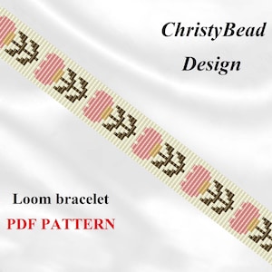 Geometric Floral Beaded Bracelet Pattern - DIY Beadwork Tutorial, Seed Bead Jewelry Design, Beading Pattern for Handmade Gift