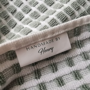 Personalized Sewing labels, Custom Labels for Handmade Clothing, Customized Tags for Crochet, Washable and Soft Labels