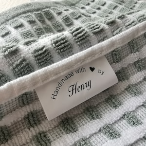 Personalized Sewing labels, Custom Labels for Handmade Clothing, Customized Tags for Crochet, Washable and Soft Labels