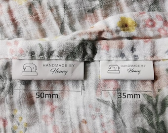 Personalized Sewing labels, Custom Nylon Labels for Clothing, Customized Tags for Crochet, Washable and Soft Labels