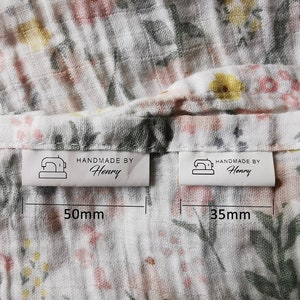 Personalized Sewing labels, Custom Nylon Labels for Clothing, Customized Tags for Crochet, Washable and Soft Labels