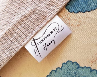 Customized Sewing Labels, Soft Washable Fabric Labels for Handmade Items, Personalized Clothing Labels