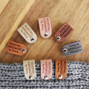 Custom Labels for Crochet, Tag for Handmade Item, Custom Clothing Label, Personalised Handmade Labels, 64x16mm image 6