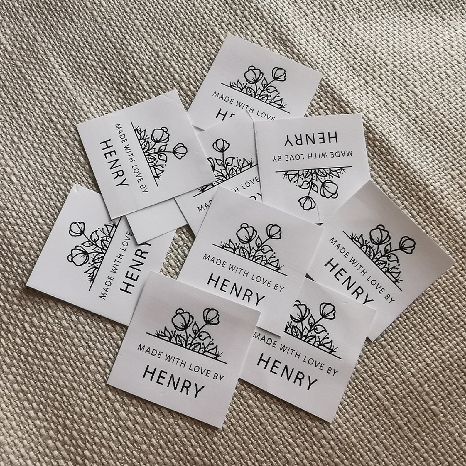 Personalized Sewing Labels, Custom Labels for Handmade Clothing ...