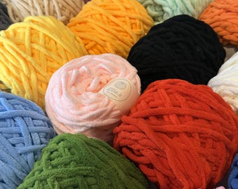Super Bulky Chenille Yarn for Crochet and Knitting