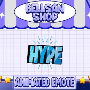 HYPE TWITCH EMOTE / Animiertes Emote / statisches Emote / blaues zuckendes Emote / Emote für Zwietracht und Zucken
