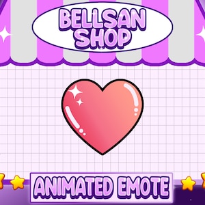 Animated Pink Heart Emote for Twitch/Discord (Instant Download)