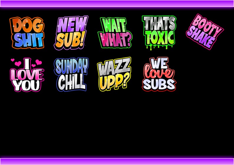 CUSTOM TEXT EMOTE - 1x - Etsy
