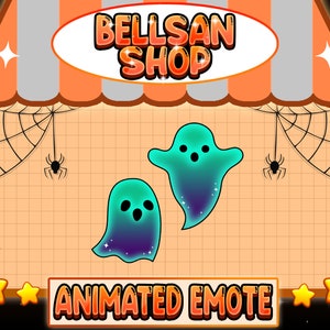 ANIMATED Emote / STATIC Ghost / Halloween Emote / Twitch Emote / Spooky / Emote for Discord and Twitch