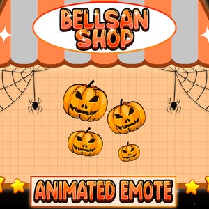 Animated emote / Pumpkins falling / orange / twitch / Discord / Halloween