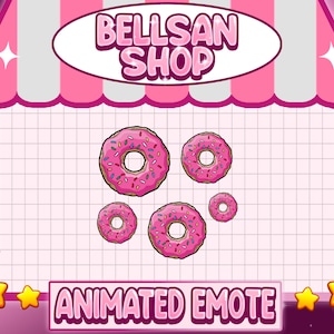 ANIMATED / STATIC EMOTE / Donut Rain / Donuts / Twitch and discord Emote