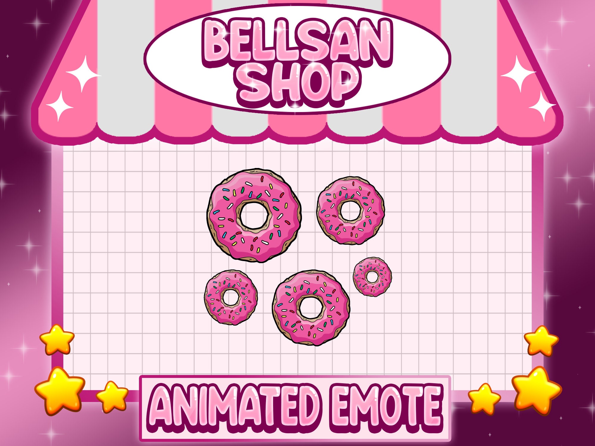 ANIMATED / STATIC EMOTE / Donut Rain / Donuts / Twitch and Discord ...