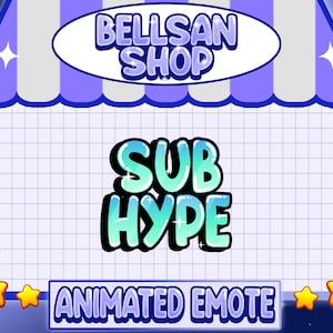 ANIMIERTE + STATISCHE EMOTE | Sub Hype, animiertes Sub Hype Emote, Sub Hype Sparkle Emote, Sub Hype Emote für Discord und Twitch Streamer