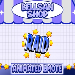 ANIMATED EMOTE RAID / blue Raid Emote / stars / blue Emote / raid Emote for Twitch and Discord