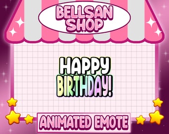 Animated Happy Birthday Twitch Emote: GIF Streamer Emotes (Instant Download)