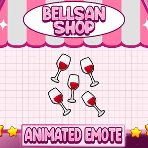 ANIMATED EMOTE / WINE Glass rain Emote / wine Rain / Red Emote / Wine Emote for Twitch and Discord
