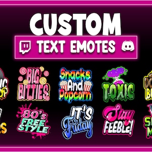 CUSTOM TEXT EMOTE - 1x