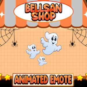 ANIMATED Ghost Emote | Animated Twitch Emote | Twitch Sub Emotes | Halloween Emote | Text Emotes | Scary Emotes