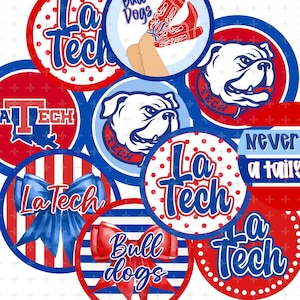 La Tech Bulldogs Game Day Button Pin – Louisiana College Team Spirit
