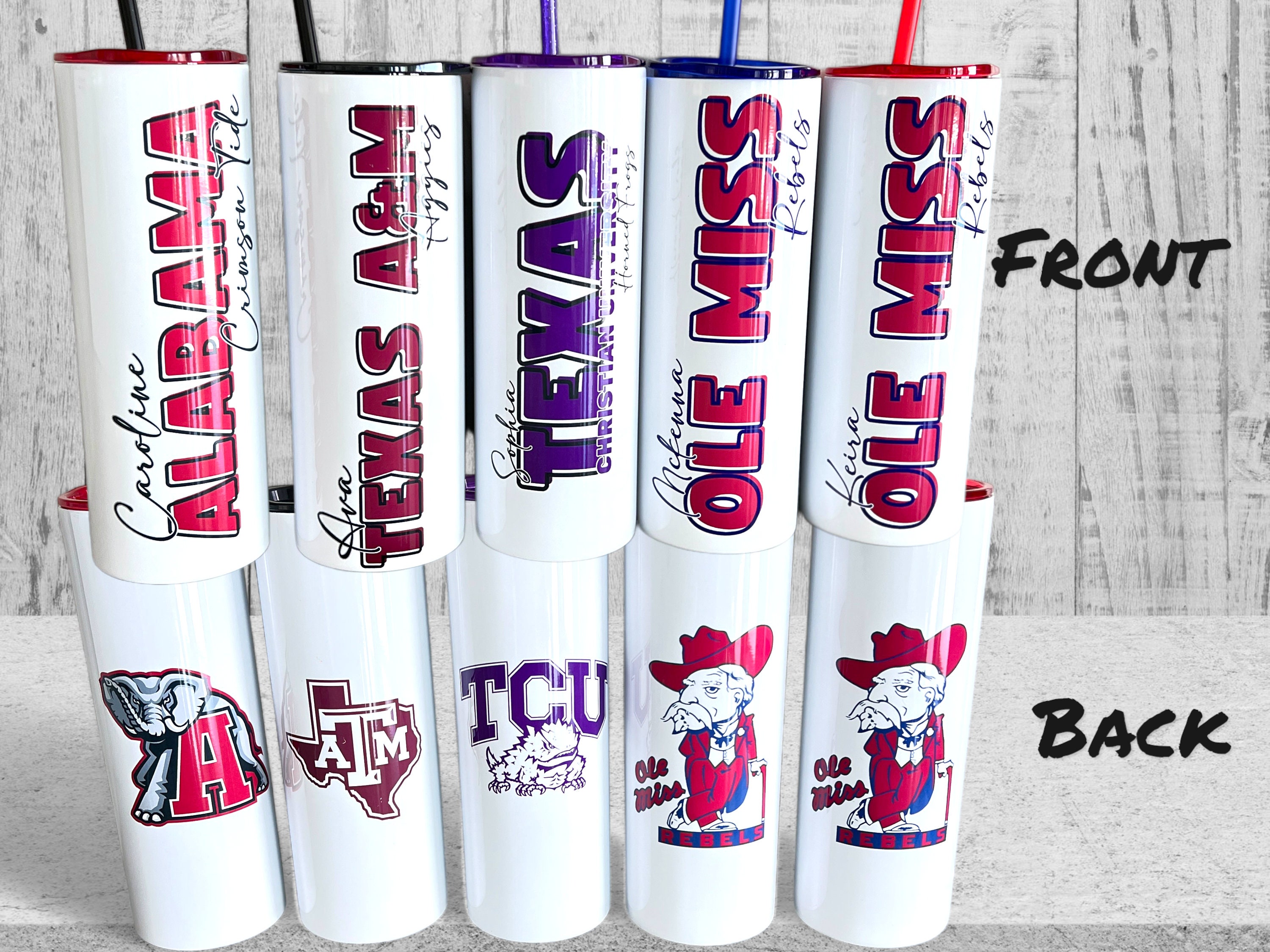 ANY School College University Mascot Acceptance Letter Day Custom Personalized Tumbler Teacher Signing Day Table Graduation Gift 20 oz