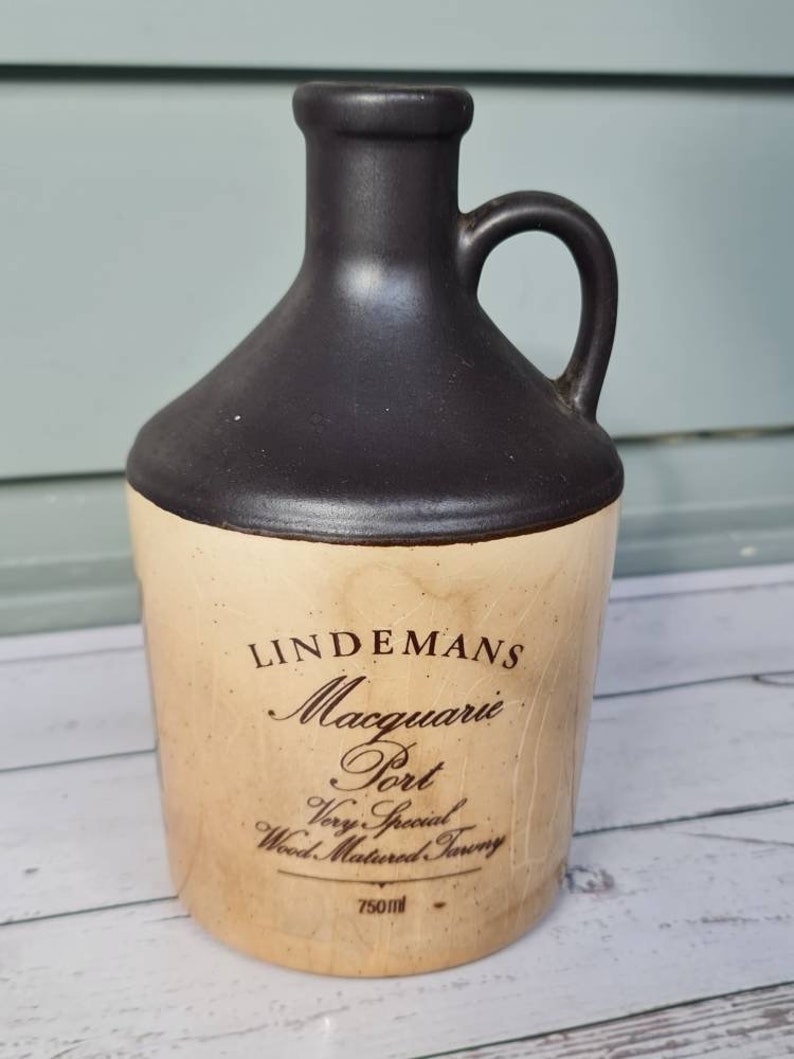 VINTAGE ELISCHER POTTERY Lindeman's Port Jug W Cork Etsy Australia