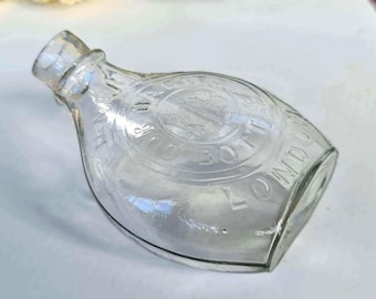 アンティーク 1920年代 ガラス製 ベビーボトル：エンボス加工された 