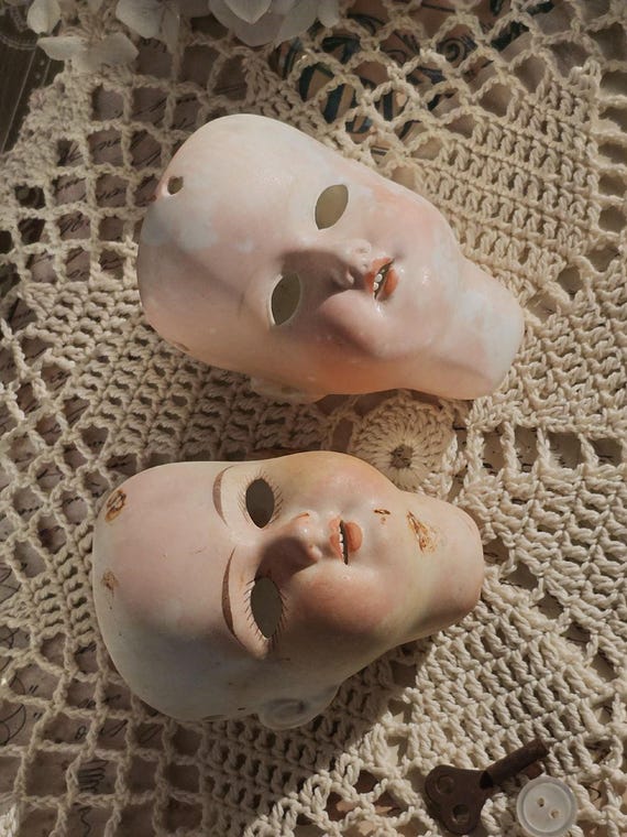 1920年代 ヴィンテージ ドイツ製 古董陶器ドールヘッド アンティーク