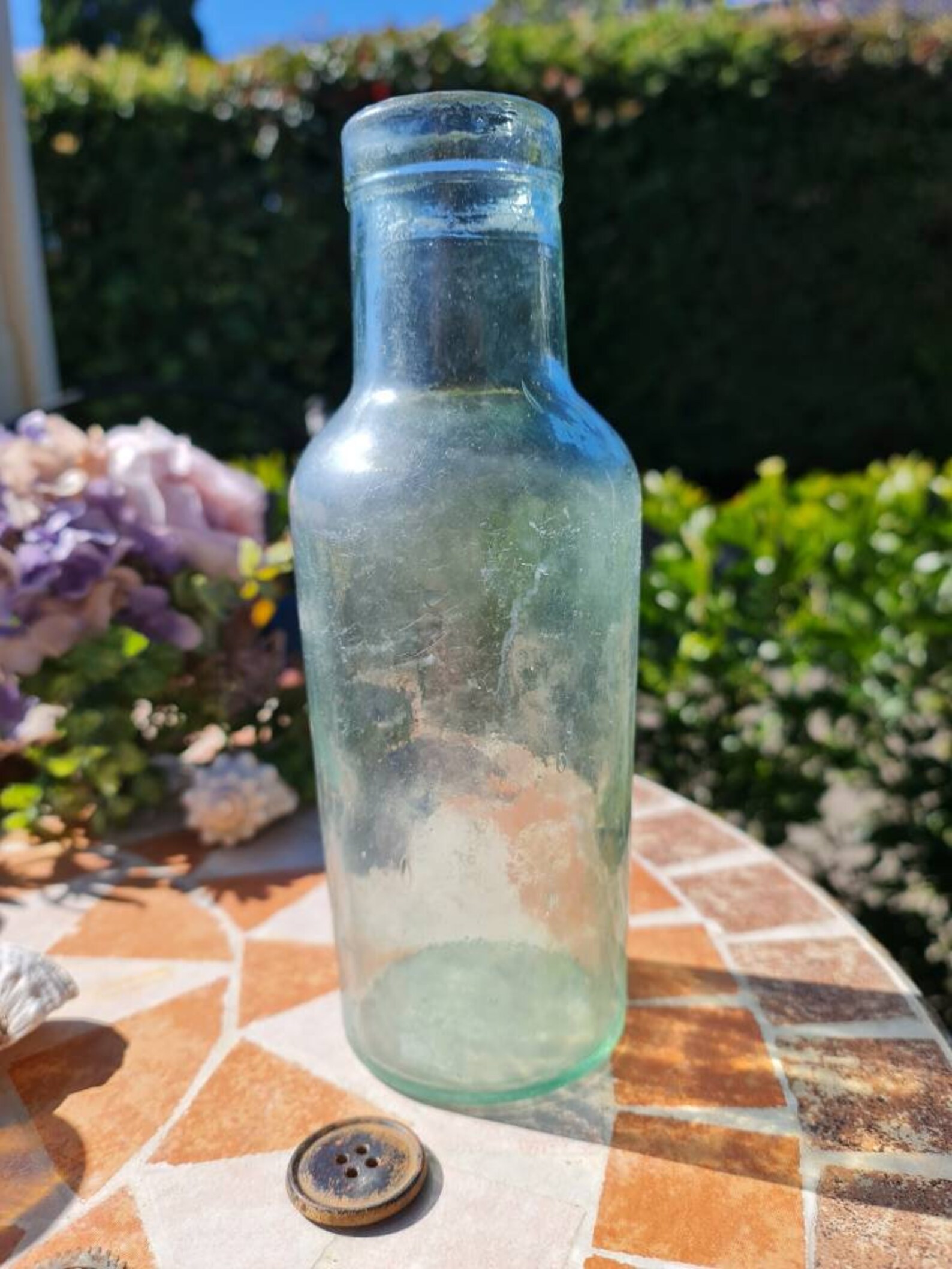 Antique Green Glass Pickle Jar Vintage Pickle Bottle Posy Etsy