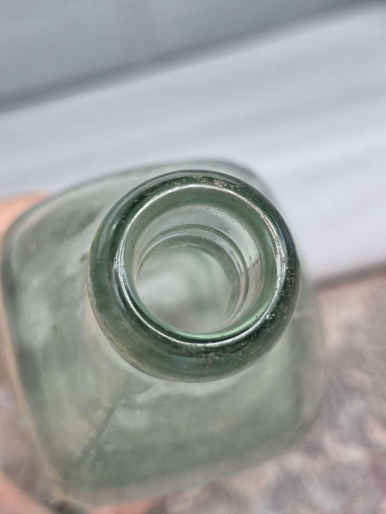 Huge 1800s WALKER'S WHiSKY * JOHNNIE WALKER Bottle * Antique Large Aqua Liquor Bottle for Man Cave * Bar Decor * Dad Gift image 8