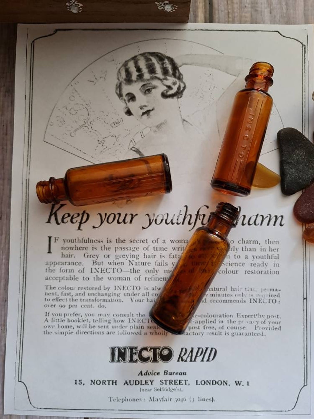 X3 Lot Vintage Amber POISON Bottles Embossed Amber Glass Bottles Lot of