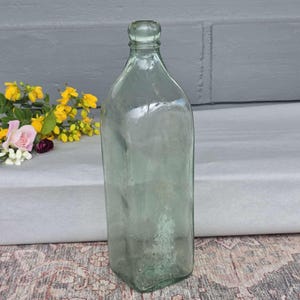 Huge 1800s WALKER'S WHiSKY * JOHNNIE WALKER Bottle * Antique Large Aqua Liquor Bottle for Man Cave * Bar Decor * Dad Gift image 4