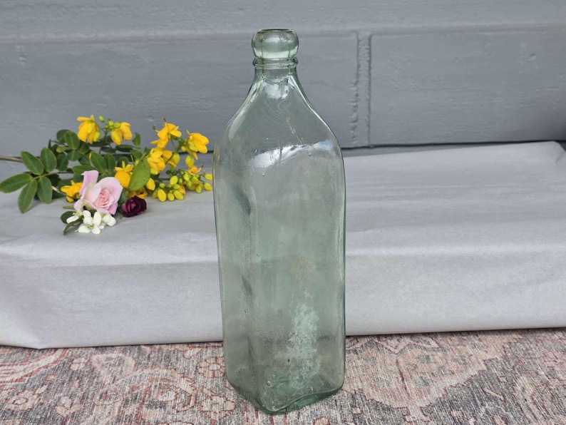 Huge 1800s WALKER'S WHiSKY * JOHNNIE WALKER Bottle * Antique Large Aqua Liquor Bottle for Man Cave * Bar Decor * Dad Gift image 4