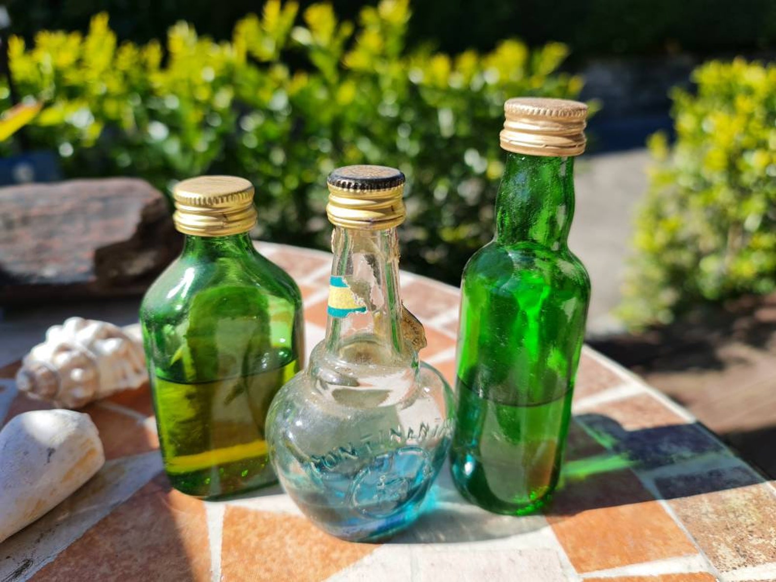 Three Vintage Miniature Liquor Bottles 1960's Greencock Etsy