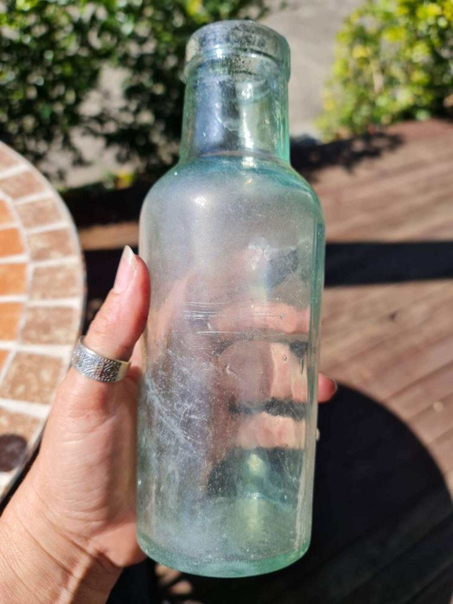 Antique Green Glass Pickle Jar Vintage Pickle Bottle Posy Etsy