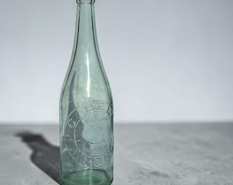 vintage George BELL C0RDIAL Factory WYONG N.S.W. * Grande bouteille de cordial G Bell de collection de fabricants de verre australiens de 1922 à 1934