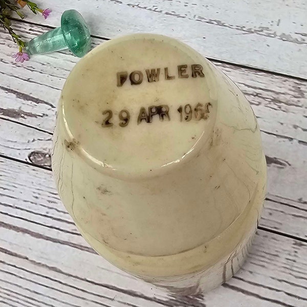 Vintage Ceramic FOWLER 29 April 1968 Insulator |  Australian Made Dated Collectible Insulator
