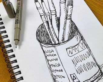 Continuous Line Drawing Art Lesson Plan (Digital Download)