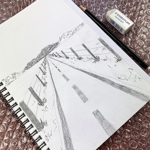 One Point Perspective |  Digital Art Lesson Plan | Downloadable | Printable | Art Classes | Homeschooling | Learning Art