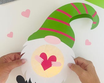 Gnome lantern craft template / PDF SVG DXF plotter file Lantern St. Martin craft with & without plotter including crafting instructions