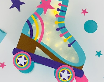 Roller skate lantern craft template / PDF SVG DXF plotter file Make a lantern St. Martin craft without a plotter / with craft instructions / Party