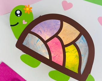 Turtle lantern craft template / PDF SVG DXF plotter file Lantern St. Martin craft with & without plotter including crafting instructions