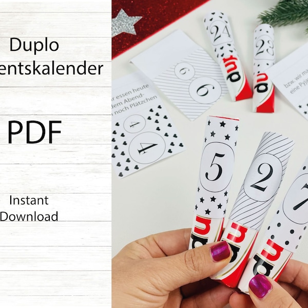 Duplo Advent Calendar Download / pdf / To label yourself