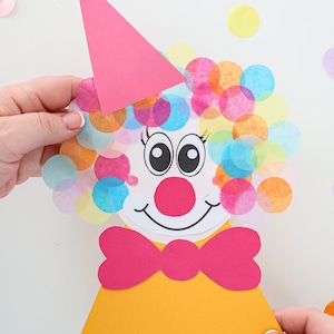 Haga una imagen de ventana de payaso / plantilla artesanal para impresoras y trazadores / plantilla de impresión / descarga / carnaval carnaval Alaaf Helau Kölsch Mädche